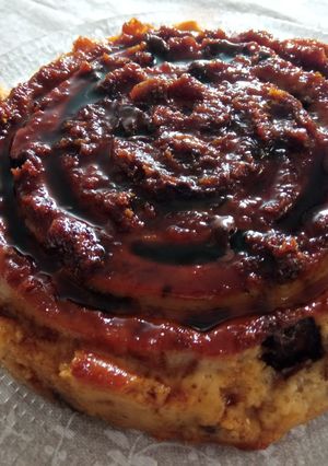 Una foto de Pudding de pan y chocolate