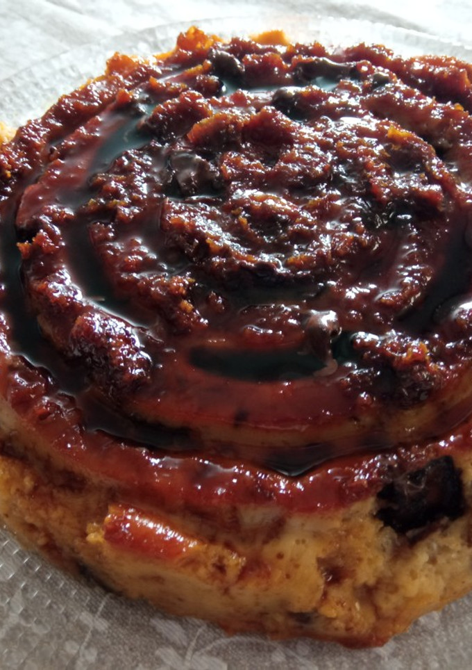 Una foto de Pudding de pan y chocolate