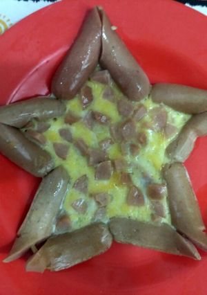 Foto resep Sosis telur bentuk bintang