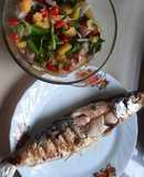 Ikan bandeng bakar dan sambel dabu-dabu