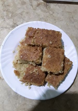 صورة لوصفة بسبوسة