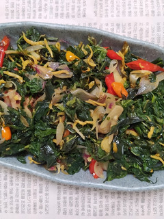Foto resep Tumis daun singkong teri