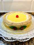 Pastel con masa Cookies y crema pastelera al Limoncello