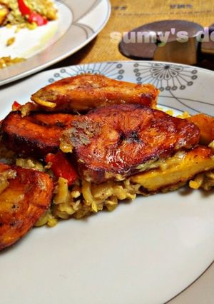 A picture of Plantain frittata.