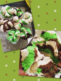 Foto resep Bolu kukus pandan coklat