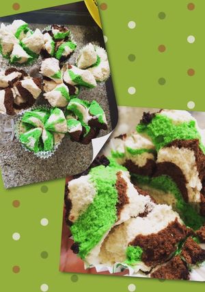 Foto resep Bolu kukus pandan coklat