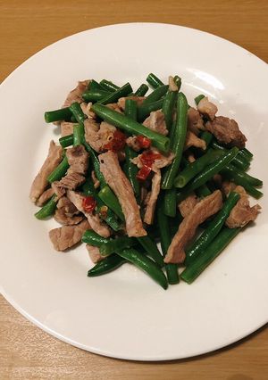 豬肉炒四季豆 的食譜成品照片