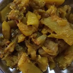 A picture of Brinjal potato veg.