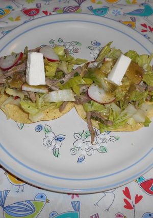 Una foto de Tostadas de salpicon de res