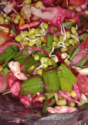 ફણગાવેલા મગનું સલાડ (Sprouts Moong salad recipe in Gujarat) રેસીપી મુખ્ય ફોટો