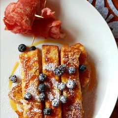 A picture of French Toast Bacon Breakfast.