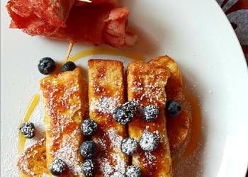 Easy Fast Cooking French Toast Bacon Breakfast Home Style