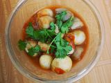 Trứng cút, nấm rơm sốt cà