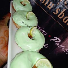 A picture of Lemon coated doughnuts.