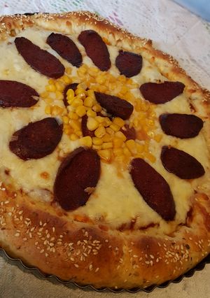 صورة لوصفة بيتزا محشية الاطراف