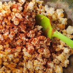 A picture of Red hot buffalo popcorn.