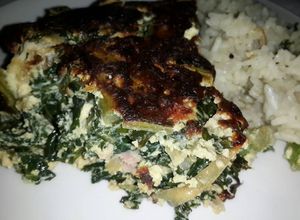Una foto de Tortilla de Kale (col rizada) imperdible!