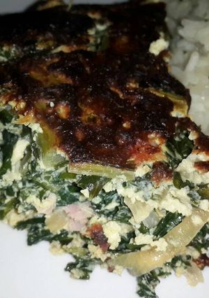 Una foto de Tortilla de Kale (col rizada) imperdible!