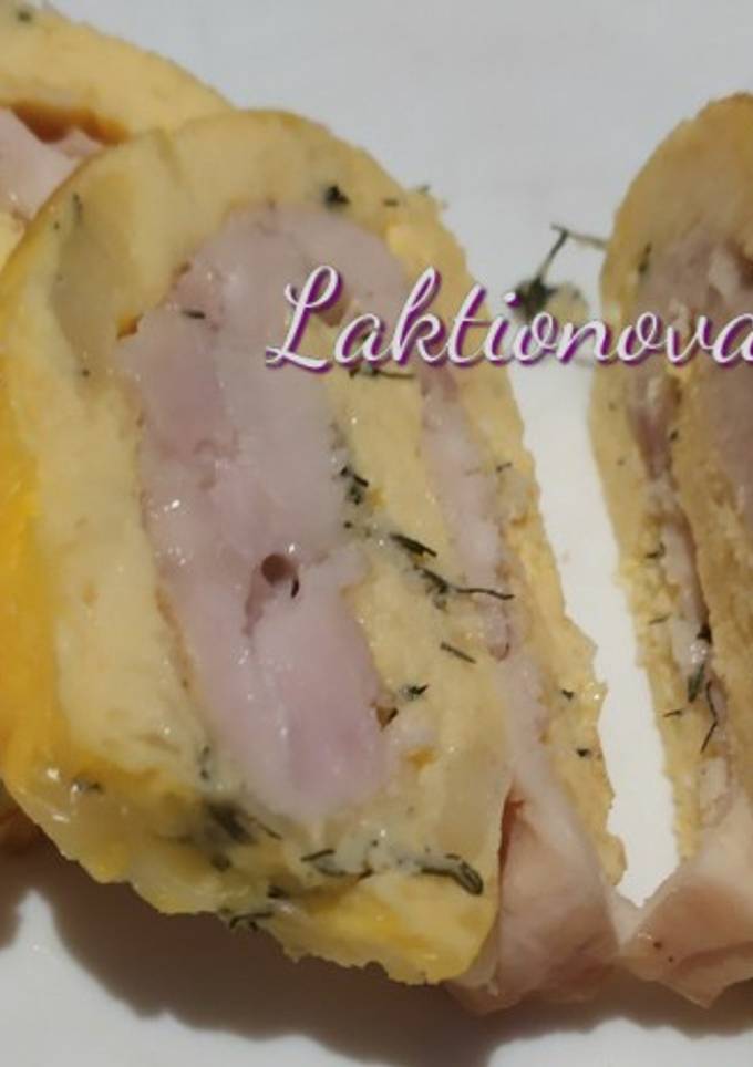 Сирний омлет з куркою