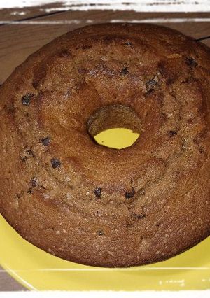Una foto de Budín súper fácil de chocolate con chips