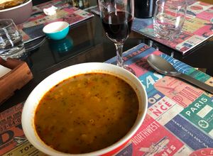 Una foto de Porotos pallares con zapallo