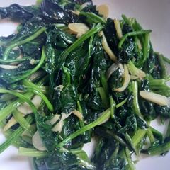 A picture of Spinach stir fry.