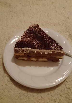 Csokis rakott babapiskóta recept fotója