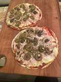 Pizzetas bajas en grasas y carbohidratos