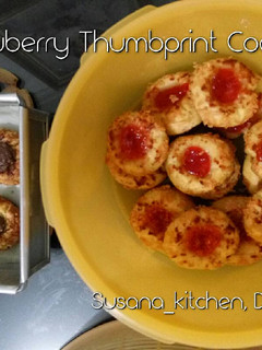 Foto resep Strawberry Thumbprint Cookies Super Nagih