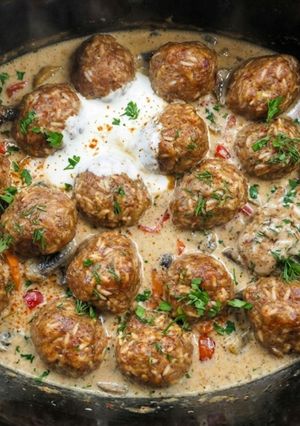 Bakonyi zöldséges húsgombóc slow cookerben recept fotója