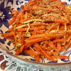 A picture of Japanese Carrot Fry with Salty Fishegg.