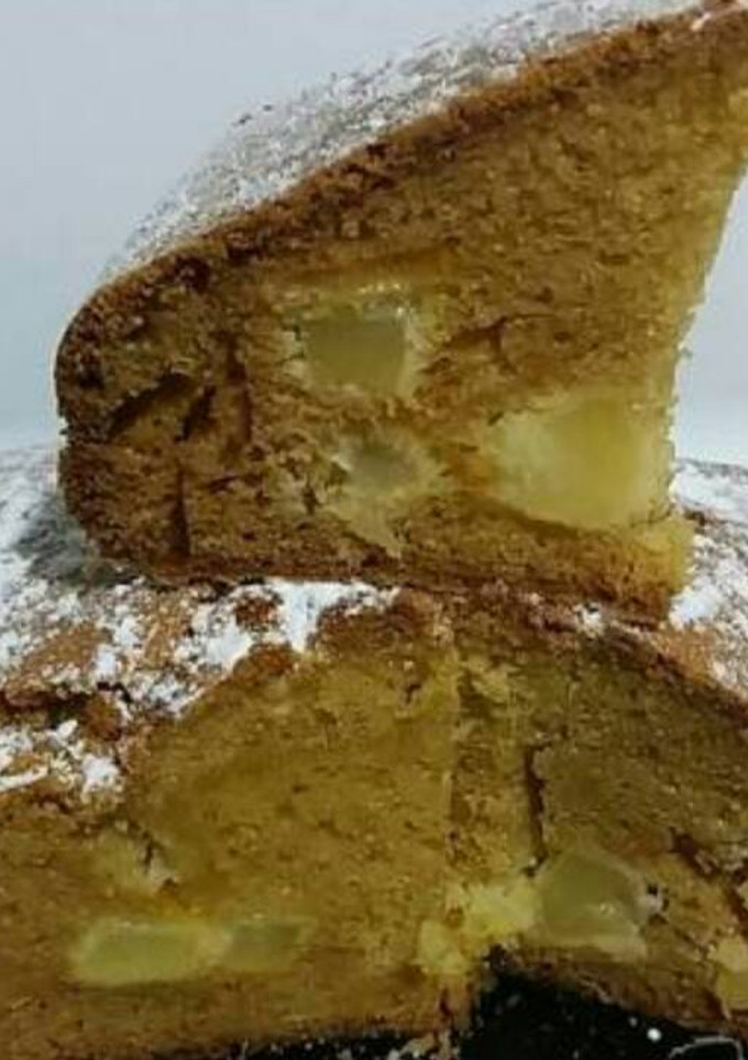 Una foto de Bizcocho de flan con piña