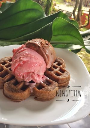 Foto resep Waffle Coklat Oreo