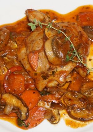 A picture of Chicken Thighs with Mushrooms - Keto, Jon Style.