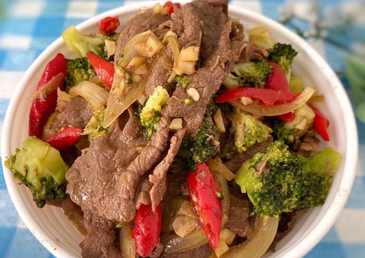 Cara Gampang Membuat Beef brokoli saus tiram, Lezat
