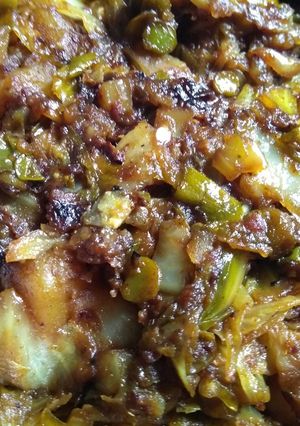 A picture of Cabbage masala.
