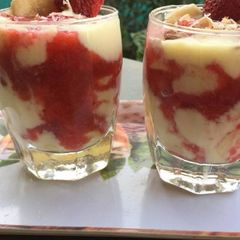 A picture of Strawberry banana custard.
