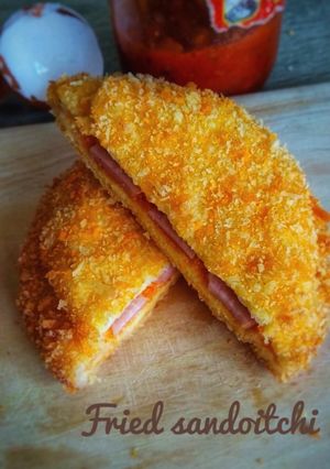 Foto resep Fried Sandoitchi (Roti lapis goreng)