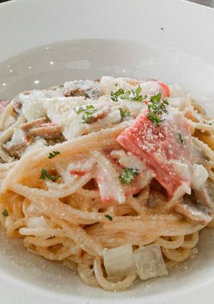 Gambar Spaghetti cabonara cheese