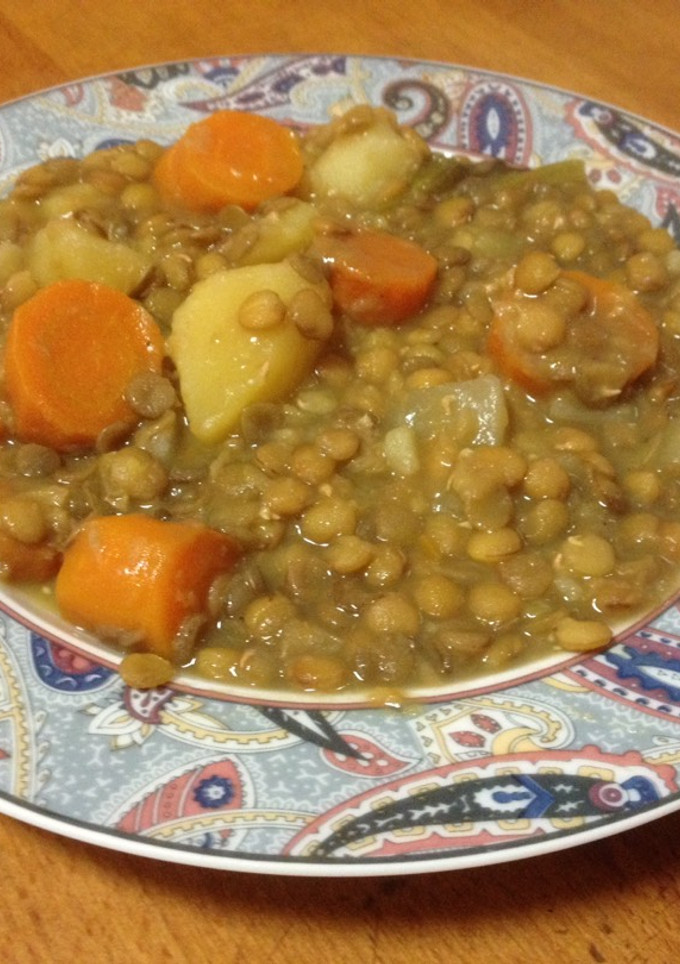 Una foto de Lentejas con verduras