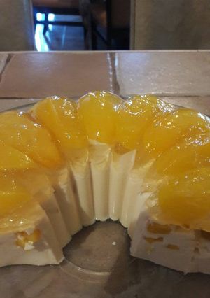 Una foto de Gelatina de durazno