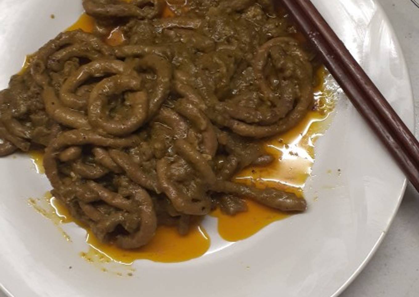 Curry malana (chicken intestines)