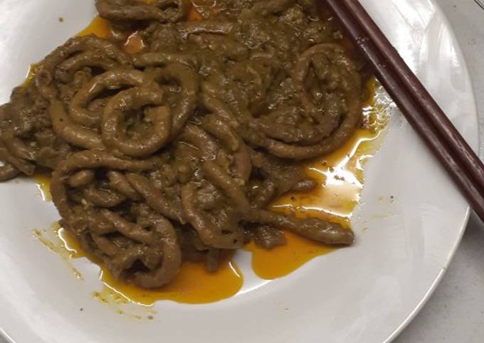 Curry malana (chicken intestines)