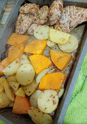 Una foto de Pollo al horno