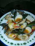 Kerang campur saus padang