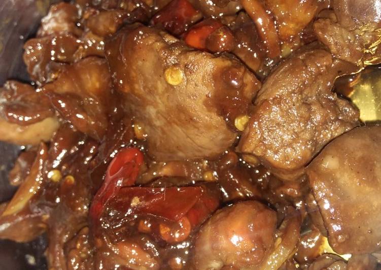 Cara mudah mengolah Ati Ampela Asam Manis Pedas Simple yang simpel