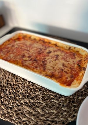 Foto principal de Pastel de espinacas y ricotta gratinado con bechamel