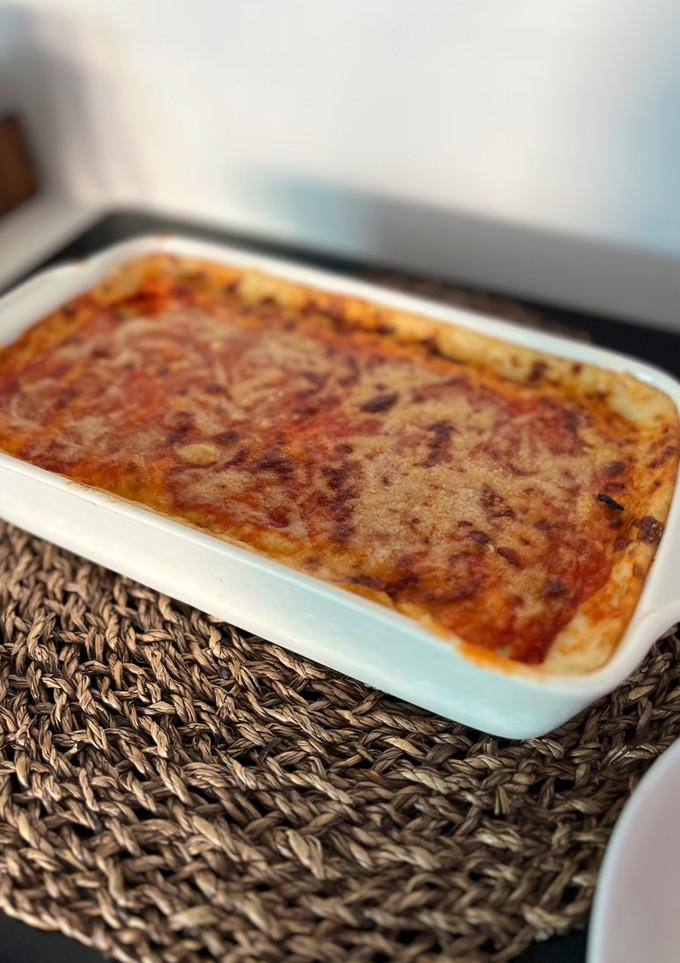 Una foto de Pastel de espinacas y ricotta gratinado con bechamel