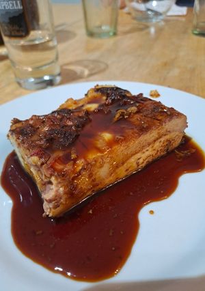 Una foto de Flan relleno