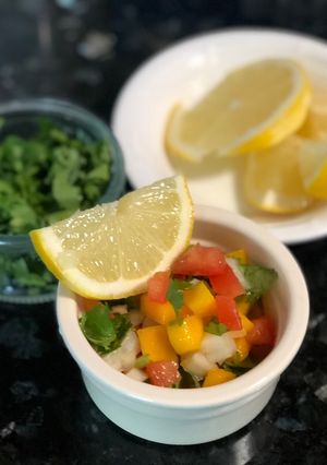 Hình của món Salsa nhanh lẹ- salad bốn màu.